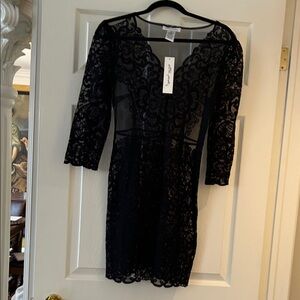 Black Lace Sheath Dress - Elegant Women’s Party Dress